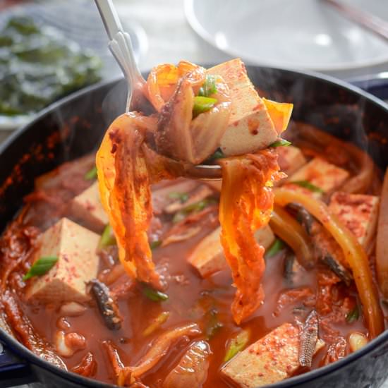 Anchovy Kimchi Stew
