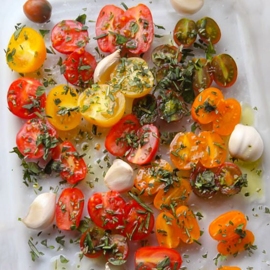 Super Simple Slow Roasted Tomatoes