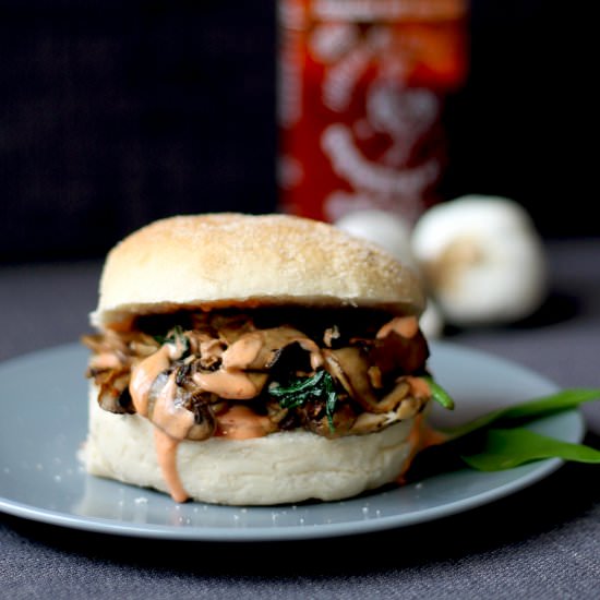 Garlic Butter Mushroom Buns