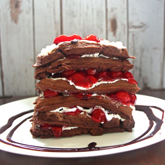 Black Forest Waffle Cake