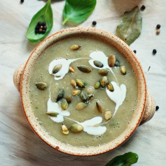 Baked Celery and Apples Soup