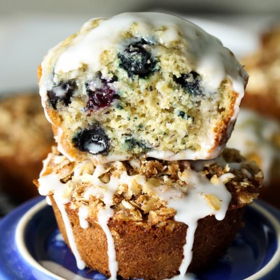 The BEST Healthy Blueberry Muffins