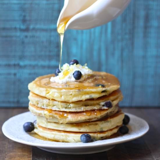 Blueberry Ricotta Pancakes