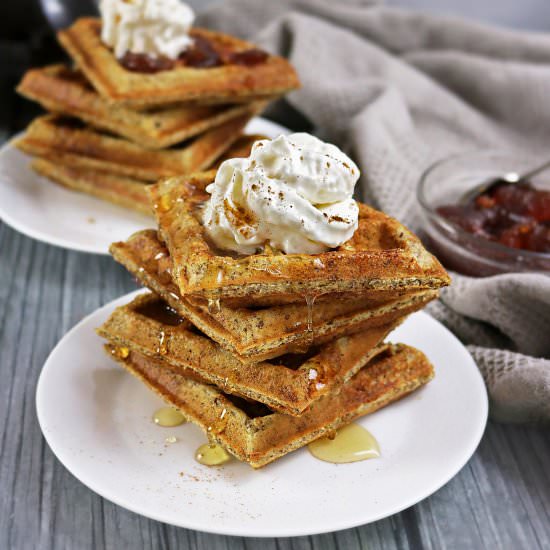 Flax Protein Waffles