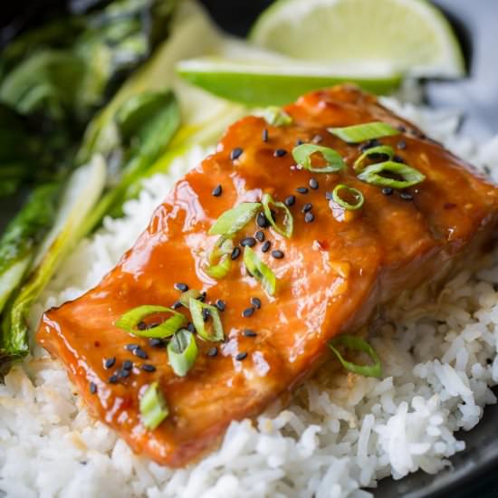 Teriyaki Salmon Rice Bowls