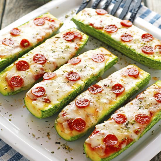 Zucchini Pizza Boats