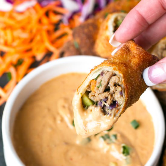 Thai Turkey Avocado Egg Rolls