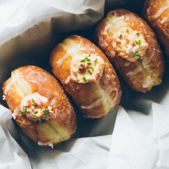 Pimento Cheese Filled Doughnuts