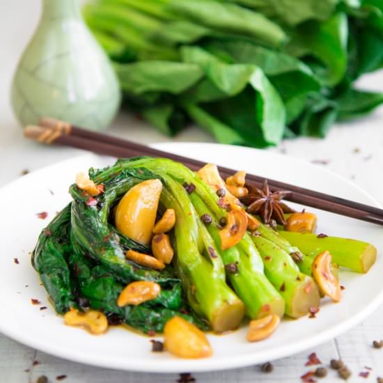 Gai Lan (Chinese Broccoli) Stir Fry