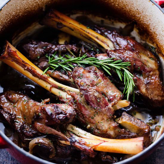 Balsamic Braised Lamb Shanks
