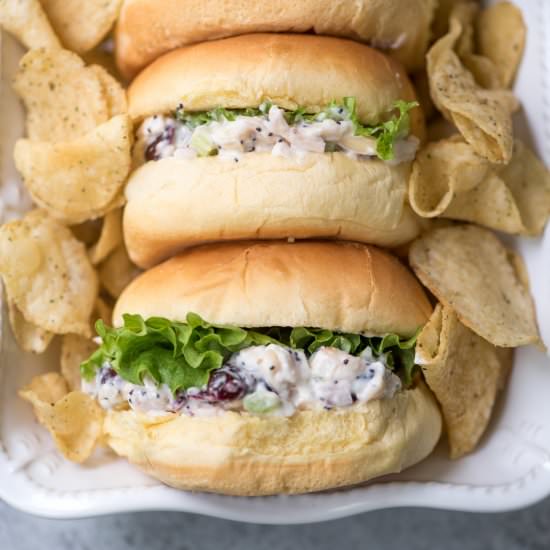 Cranberry Almond Poppy Chicken Salad