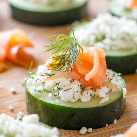 Smoked Salmon Cucumber Bites