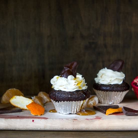 Maple Chocolate Fig Cupcakes