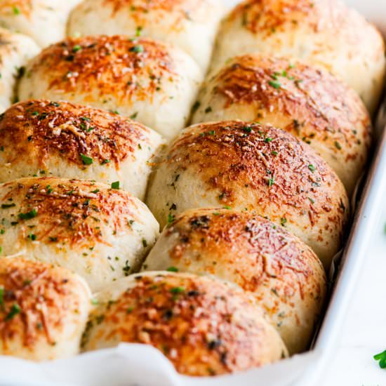 Herbed Garlic Parmesan Dinner Rolls