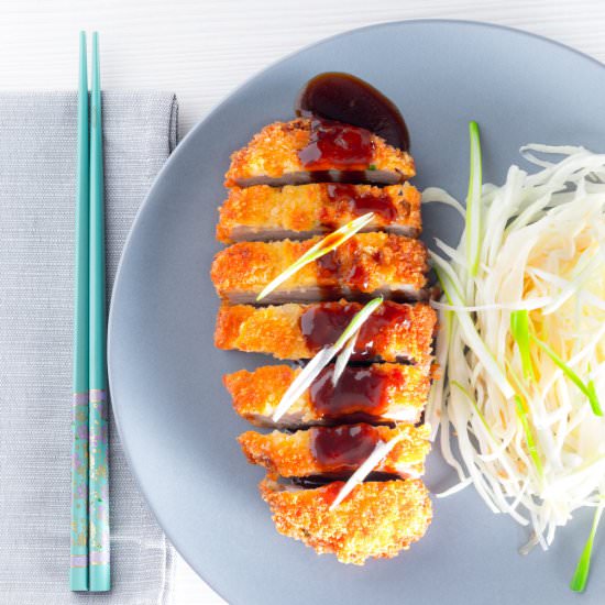 Tonkatsu or Japanese Pork Schnitzel