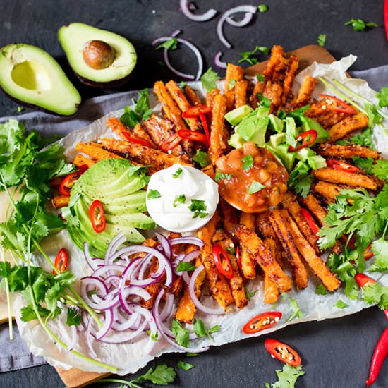 Loaded Mexican-Style Carrot Fries