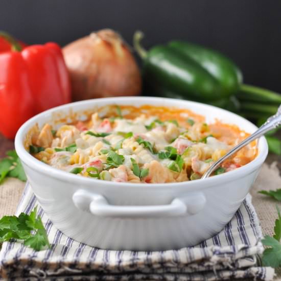 Dump-and-Bake Cajun Chicken Pasta
