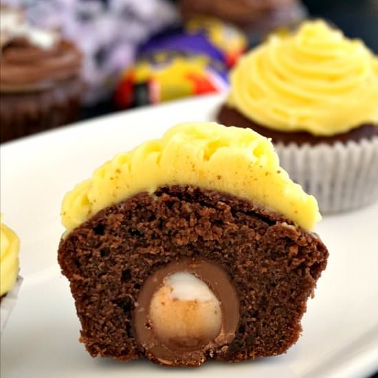 Creme egg cupcakes