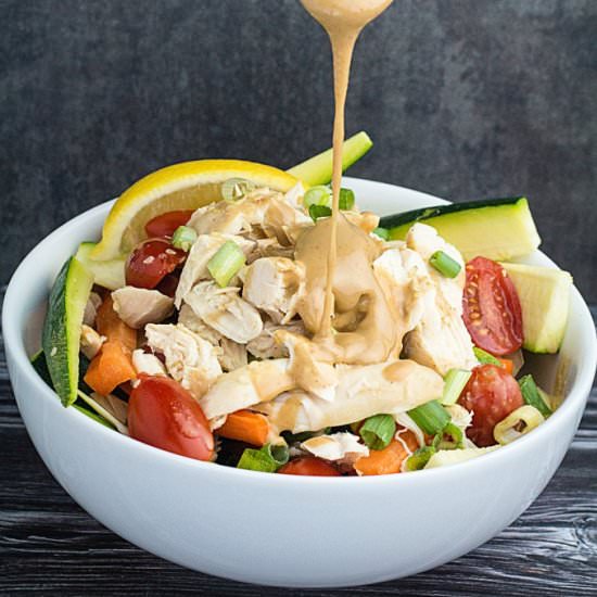 Grilled Chicken Salad & Thai Peanut