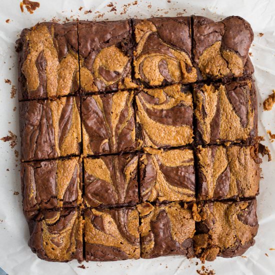 Peanut Butter Swirl Brownies