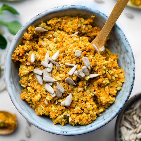 Bright Carrot Sunflower Seed Spread