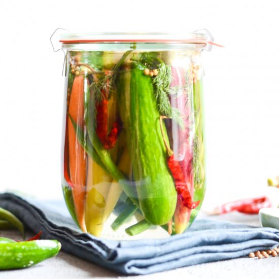 Sweet and Spicy Pickled Veggies