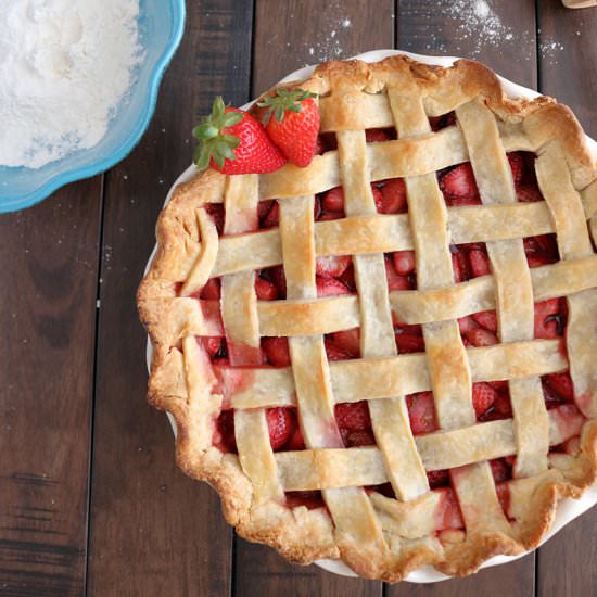 Strawberry Lattice Pie