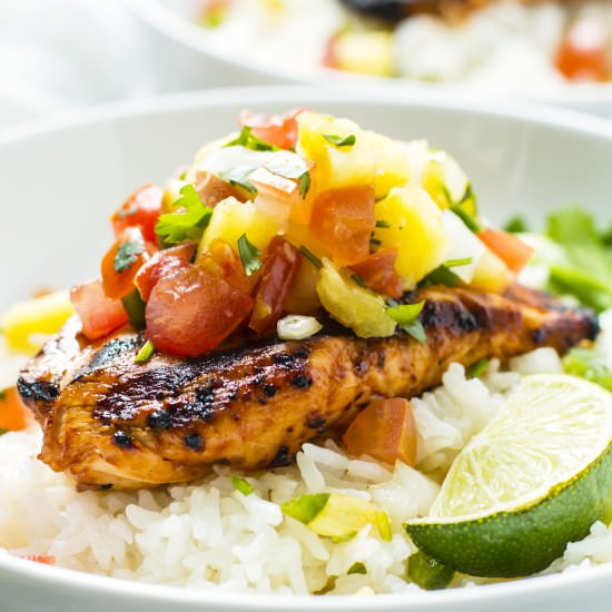 Grilled Pinapple BBQ Chicken