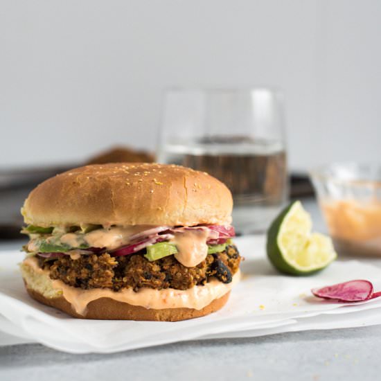 Sweet Potato Black Bean Burger
