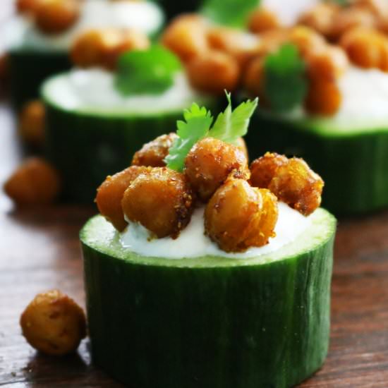 Raita Stuffed Cucumber Cups