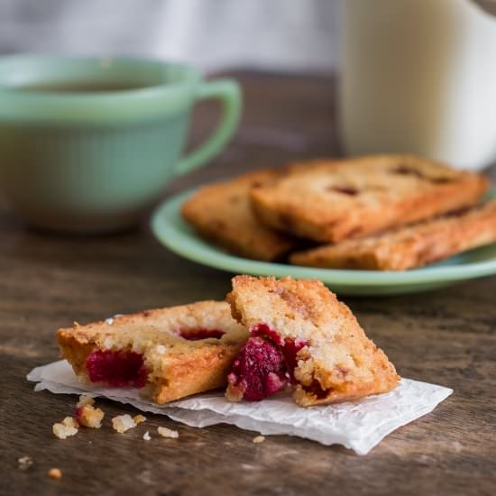Raspberry White Chocolate Financiers