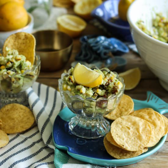 Guacamole with Charred Corn and Bacon