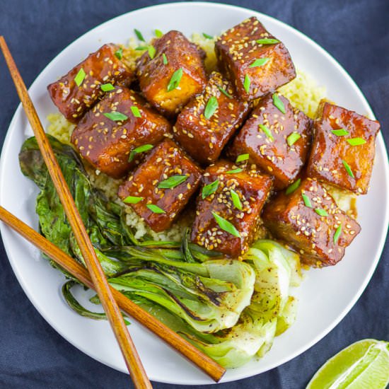 Soy-Brown Sugar Glazed Tofu