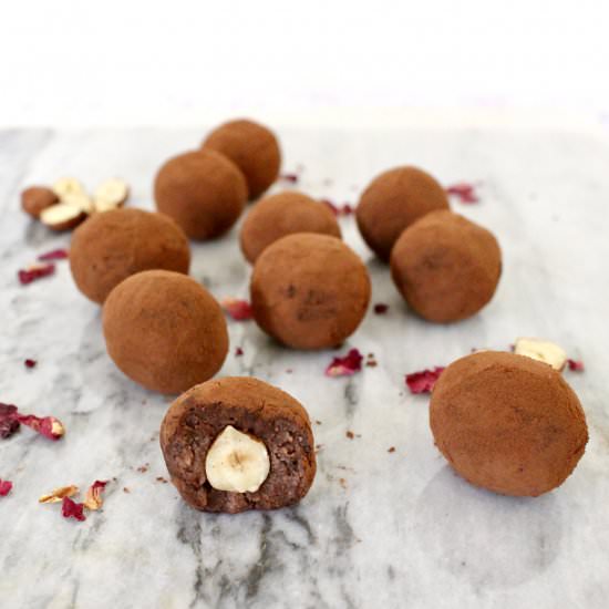 Vegan Chocolate Hazelnut Truffles