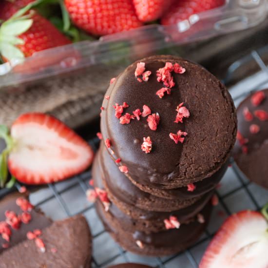 Chocolate Dipped Shortbread Cookies
