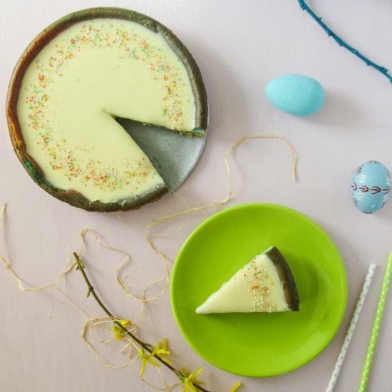 Colorful Rainbow Cheesecake