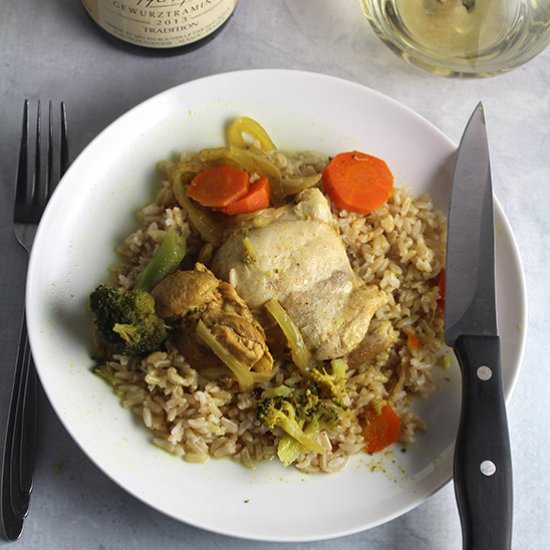 Curried Chicken Thighs