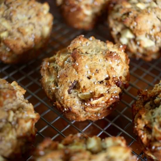 Apple, Date, Chia Muffins