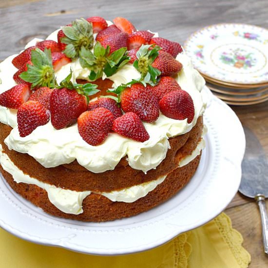 Strawberries and Cream Cake