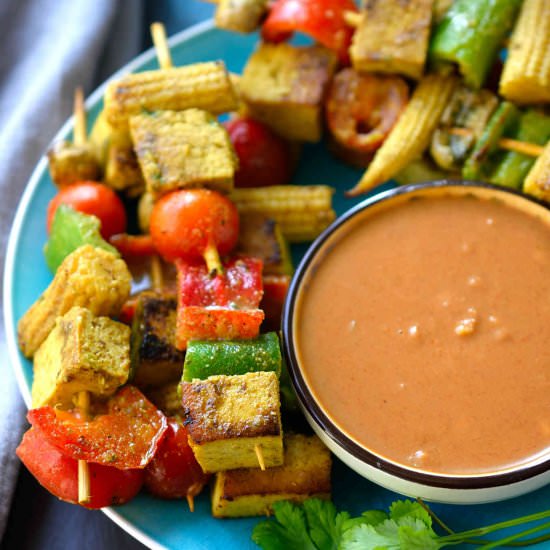 Vegan Satay with Peanut Sauce