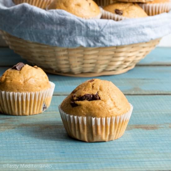 EVOO & Chocolate Chunk Muffins