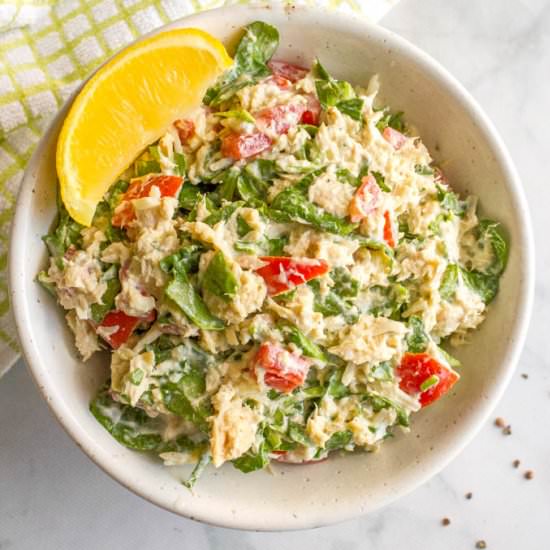 Tuna spinach salad