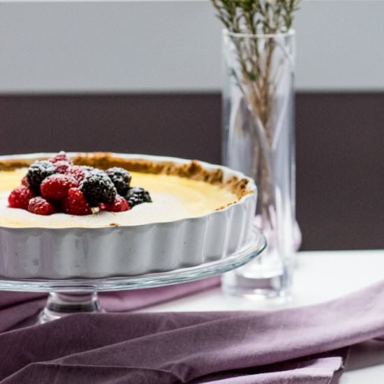Creamy Lemon Tart with Berries