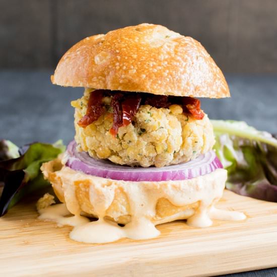 Tempeh Parmesan Hababero Burger