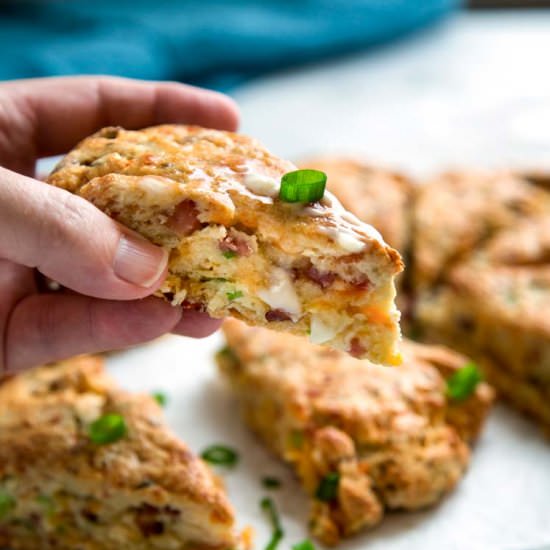 Savory Ham and Cheese Scones