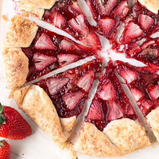 Strawberry Mint Champagne Galette