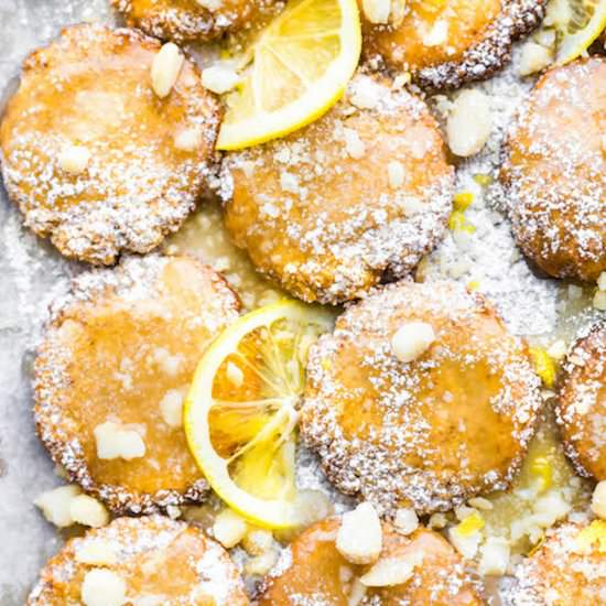 Glazed Lemon Macadamia Nut Cookies