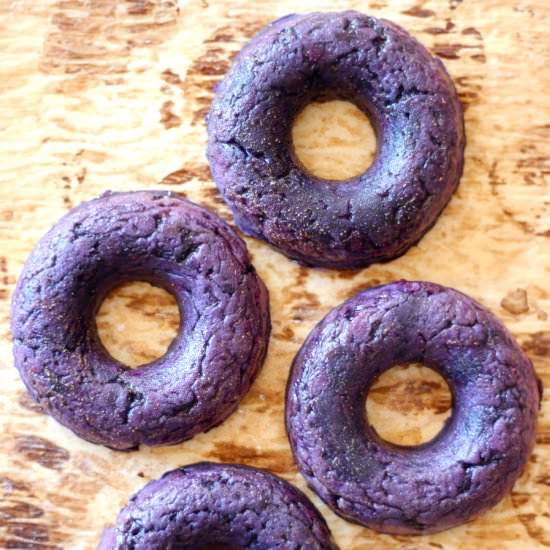 Glazed Purple Sweet Potato Donuts
