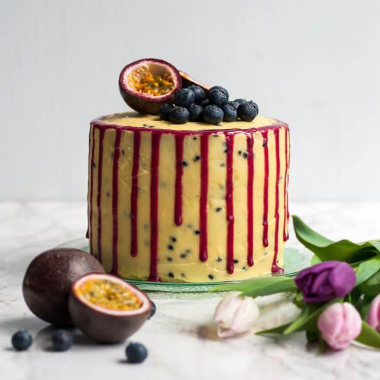 Blueberry Passionfruit Layer Cake