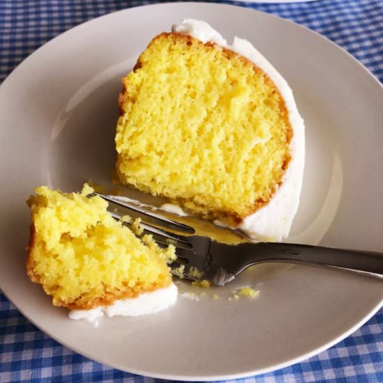 Lemon Cake w/ Cream Cheese Frosting